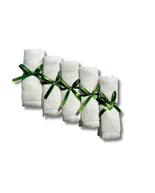 Organic Bamboo Face Towels Set of 5-0
